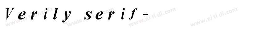 Verily serif字体转换